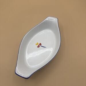 Vintage Riva Designs Tulips AU Gratin Baking Dish Made In Japan